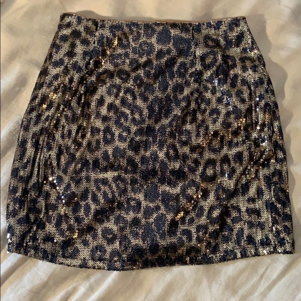 Sparkle cheetah skirt